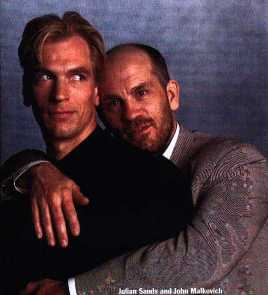 Julian and friend John Malkovich in 1994 GQ: courtesy of http://members.tripod.com/~AngelBell/index1.html